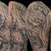 Tattoos - black and gray flower half sleeve  - 60036